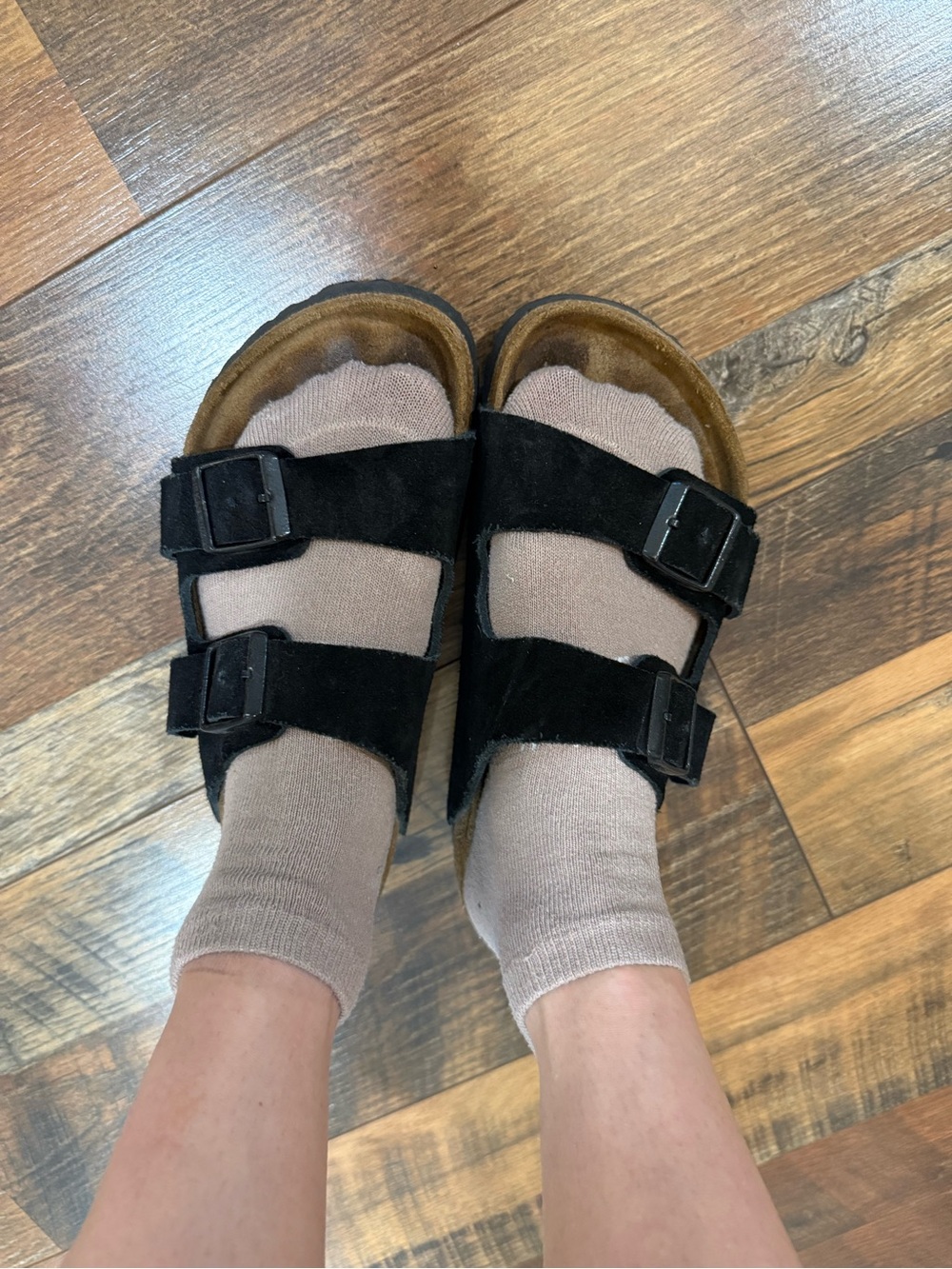 Birkenstock Black Suede Arizona Sandals